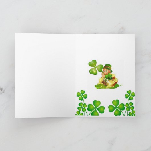 Saint Patrick's Day Wenskaart Kaart (Binnen)