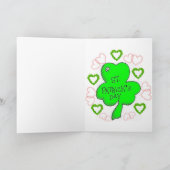 Saint Patrick's Day Wenskaart Kaart (Binnen)