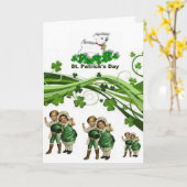 Saint Patrick's Day Wenskaart Kaart (Gele Bloem)