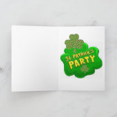 Saint Patrick's Day Wenskaart Kaart (Binnen)