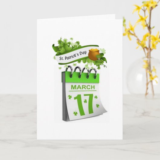Saint Patrick's Day Wenskaart Kaart (Gele Bloem)