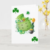Saint Patrick's Day Wenskaart Kaart (Gele Bloem)