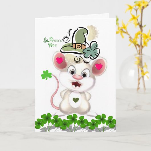 Saint Patrick's Day Wenskaart Kaart (Gele Bloem)