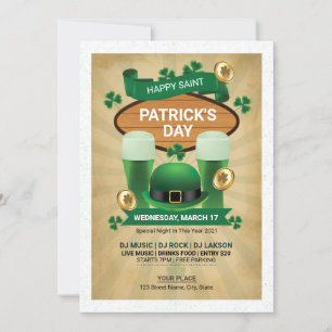Saint Patricks Flyer-uitnodiging Kaart
