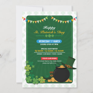 Saint Patricks Flyer-uitnodiging Kaart
