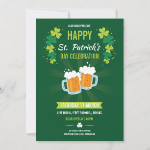 Saint Patricks Flyer-uitnodiging Kaart