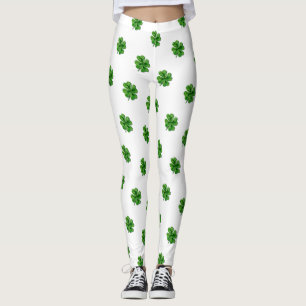 Saint Patricks Four Leaf Clover Leggings