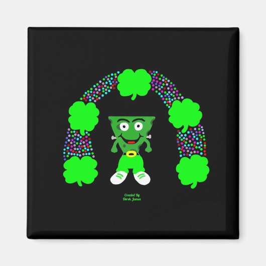 Saint Patrick's FrankenCheese 2 pouces Magnet Carr (Devant)