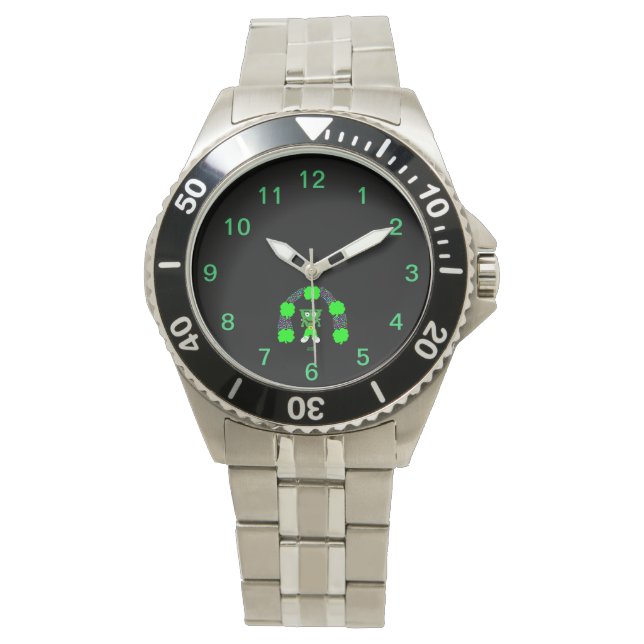 Saint Patrick's FrankenCheese Montre d'argent pour (devant)