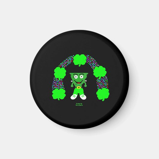 Saint Patrick's FrankenCheese Round Magnet (Devant)
