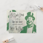 Saint Patricks Friendship  Typografie Kaart (Voorkant / Achterkant in situ)