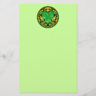 Saint Patrick's Heart Lucky Charm Briefpapier