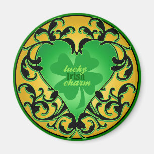 Saint Patrick's Heart Lucky Charm Magneet