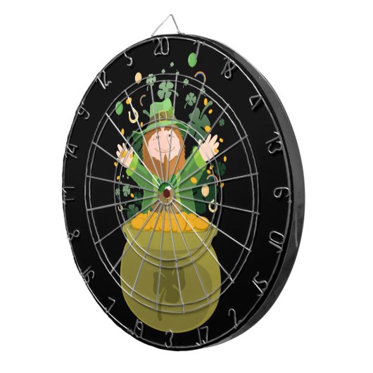 Saint Patrick's Leprechaun Dartbord (Voorkant Rechts)
