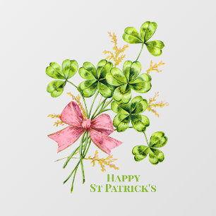 Saint Patrick's Lucky Charm Shamrocks Cute Raamsticker