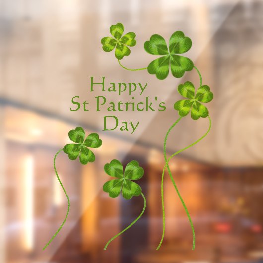 Saint Patrick's Lucky Charm Shamrocks Cute Raamsticker (Vel 2)