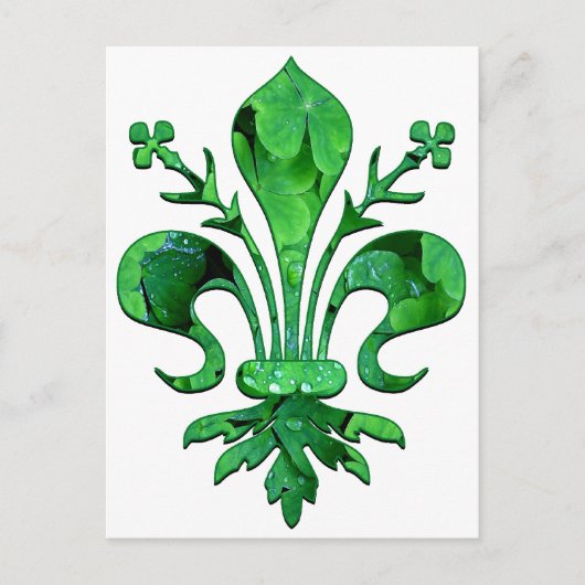 Saint Patrick's Lucky Fleur de lis Briefkaart (Voorkant)