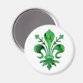 Saint Patrick's Lucky Fleur de lis Magnet (Recto/Verso)