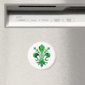 Saint Patrick's Lucky Fleur de lis Magnet (In Situ (Lave-vaisselle))