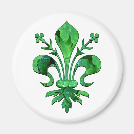 Saint Patrick's Lucky Fleur de lis Magnet (Devant)