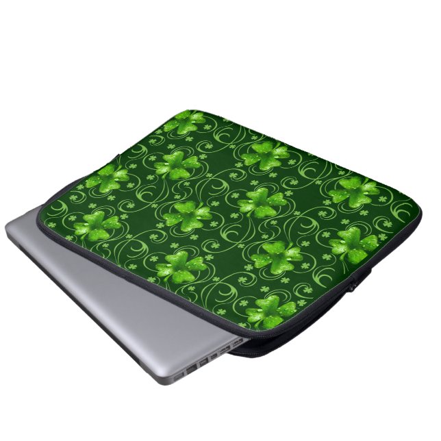 Saint Patrick's Lucky Shamrocks electronics sleeve (Voorkant onderkant)