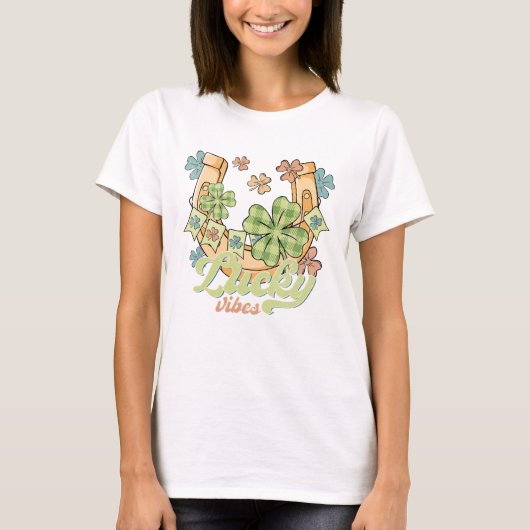 Saint Patrick's Lucky Vibes T-shirt (Voorkant)