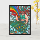 Saint Patrick's Mermaid Kaart (Gele Bloem)