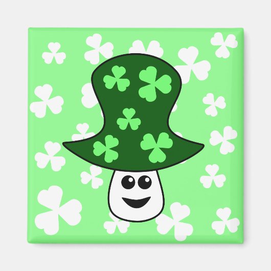Saint Patrick's Mushroom Magnet (Devant)