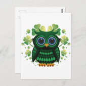 Saint Patrick's Owl Briefkaart (Voorkant / Achterkant)