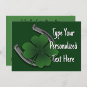 Saint Patrick's Party nodigt u uit tot persoonlijk Kaart (Voorkant / Achterkant)
