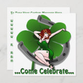 Saint Patrick's Party nodigt u uit tot persoonlijk Kaart (Voorkant / Achterkant)