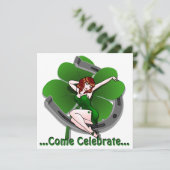 Saint Patrick's Party nodigt u uit tot persoonlijk Kaart (Staand voorkant)