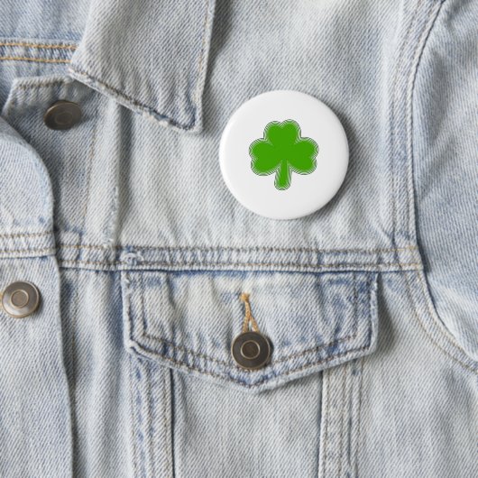 Saint Patrick's Shamrock Drawing Ronde Button 5,7 Cm (In situ)