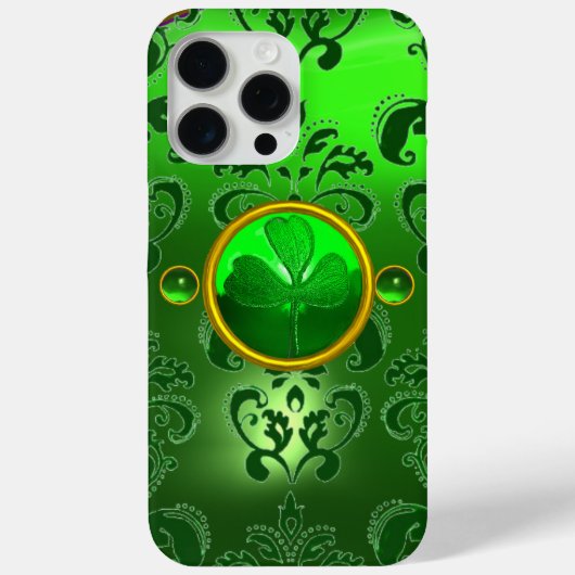 SAINT PATRICK'S SHAMROCK GREEN DAMASK Case-Mate iPhone CASE (Achterkant)