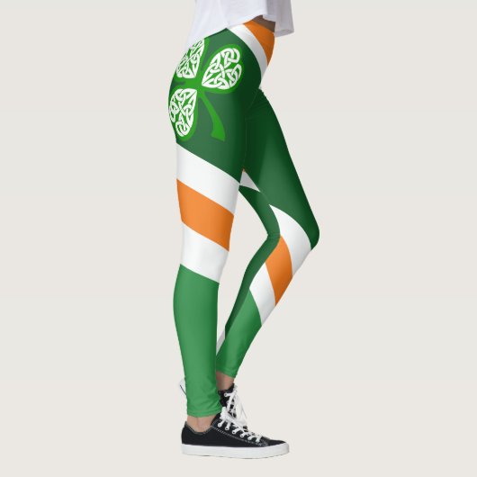 Saint Patrick's Shout-out Erin Go Bragh Striped Leggings (Rechts)