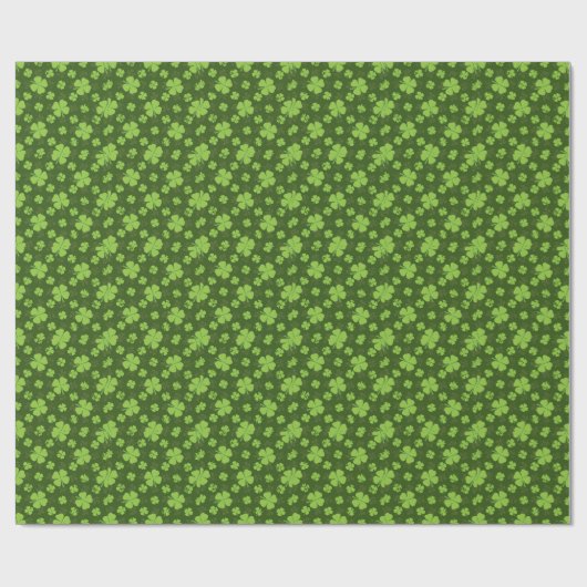 SAINT PATRICKS VIER LEAF CLOVER CADEAUPAPIER (Vlak)