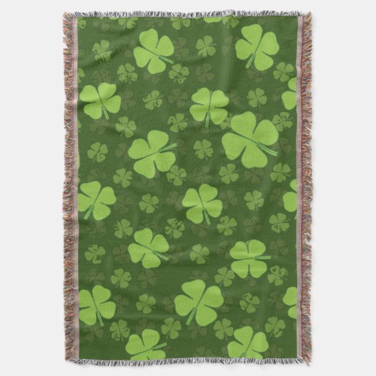 SAINT PATRICKS VIER LEAF CLOVER DEKEN (Voorkant Verticaal)