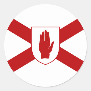 Saint Patrick's voor Noord-Ierland schildvlag Ronde Sticker