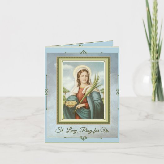 Saint patron de St Lucy|Lucia de la carte de yeux (Devant)