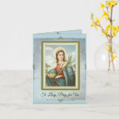 Saint patron de St Lucy|Lucia de la carte de yeux (Fleur jaune)