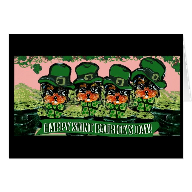 Saint Patty Yorkie Poos (Devant horizontal)