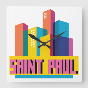 Saint Paul in design Vierkante Klok