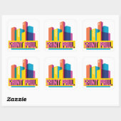 Saint Paul in design Vierkante Sticker (Vel)
