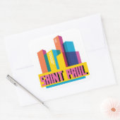 Saint Paul in design Vierkante Sticker (Envelop)