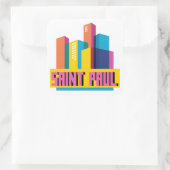Saint Paul in design Vierkante Sticker (Tas)