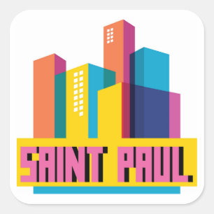 Saint Paul in design Vierkante Sticker