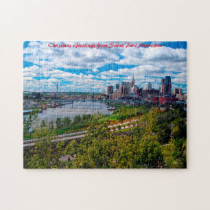Saint Paul Minnesota. Kerstgroeten Legpuzzel