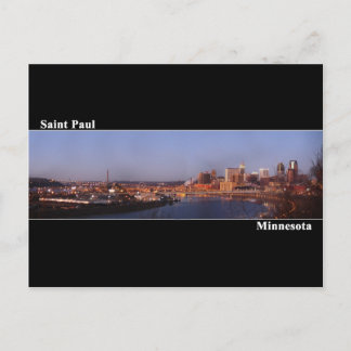 Saint Paul, Minnesota Post Card (zwart) Briefkaart