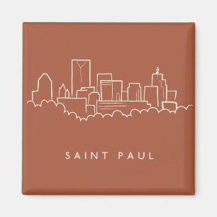 Saint Paul, Minnesota Skyline Magneet