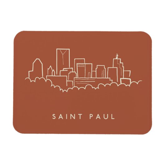 Saint Paul, Minnesota Skyline Magneet (Horizontaal)